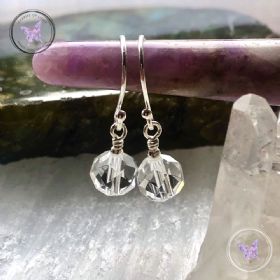 Clear Quartz Facet Earrings